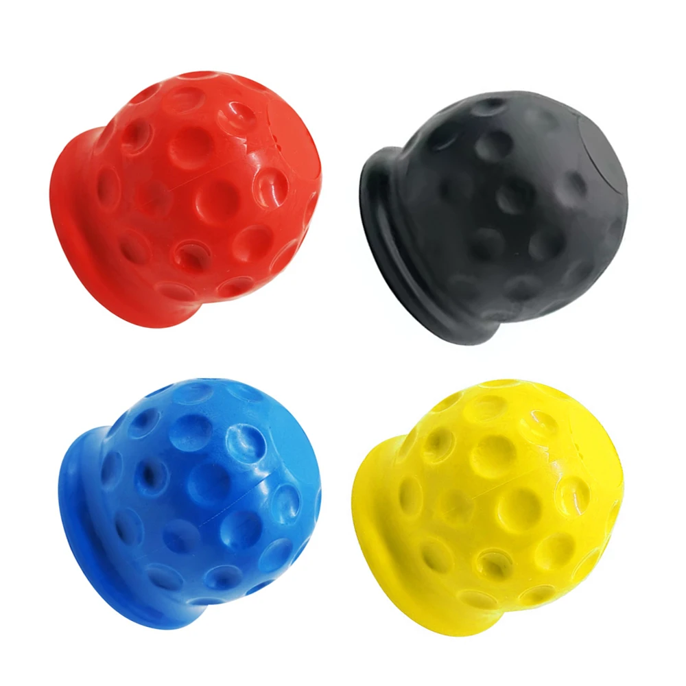 1Pc 50MM Universal Tow Bar Ball Cover Cap Towbar Ball Covers Trailer Ball Rubber Protective Caps Automobile Exterior Accessories
