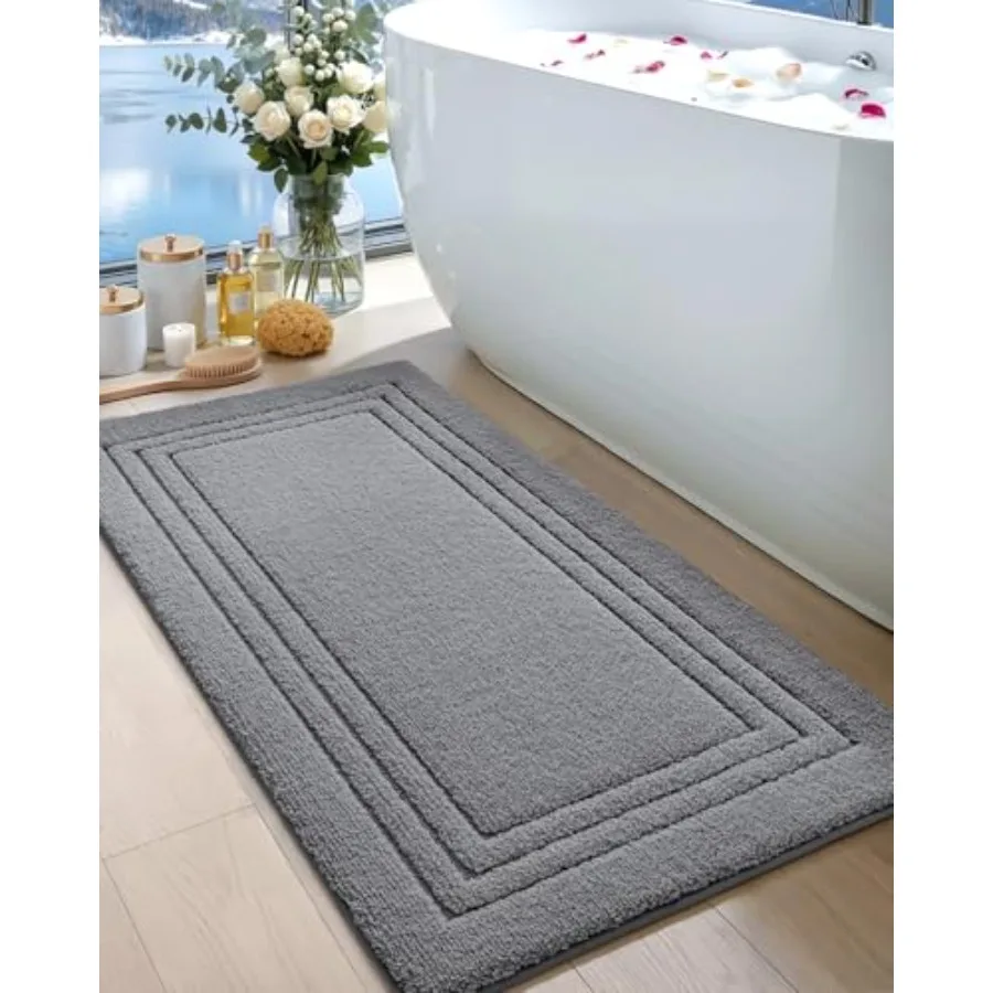 

Bath Mats Bathroom Rug 43x24 Large Non Slip Bathroom Rugs Washable Absorbent Bathmat Quick Dry for Shower Floor Sink