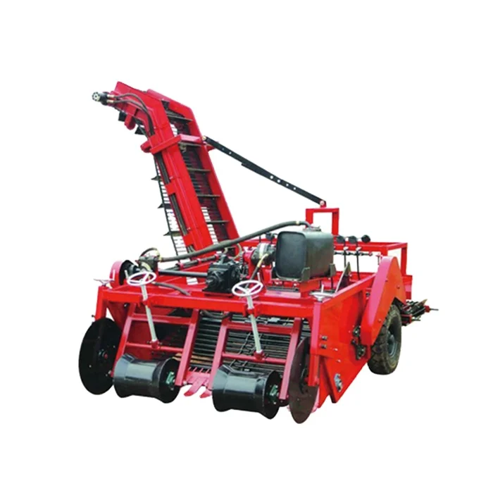 Tractor Matching Potato Combine Harvester Double Row Automatic Loading Integrated Digging Machine For Growing Farm Equipment