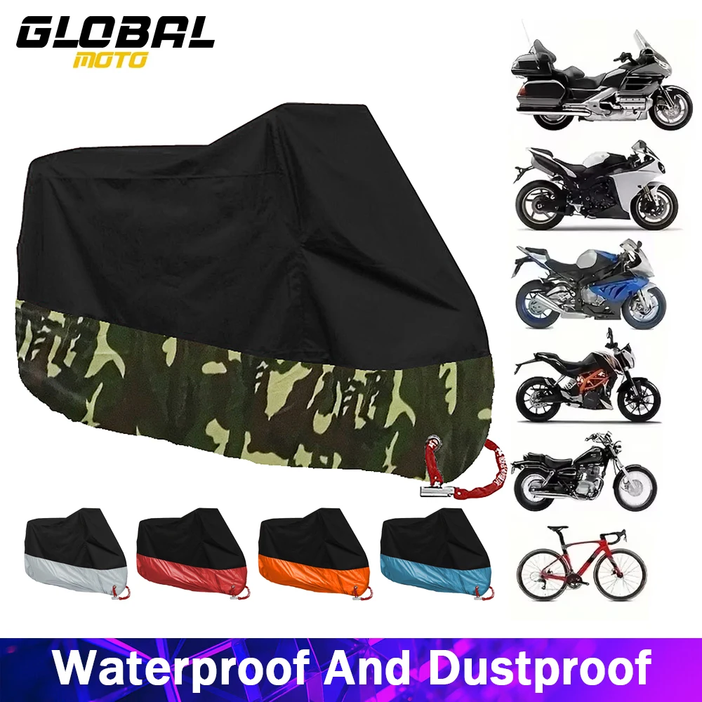 

Motorcycle Cover UV Protector Motorbike Raincoat Dustproof Waterproof All Season Outdoor Camping Moto Scooter Rain Cover S-4XL