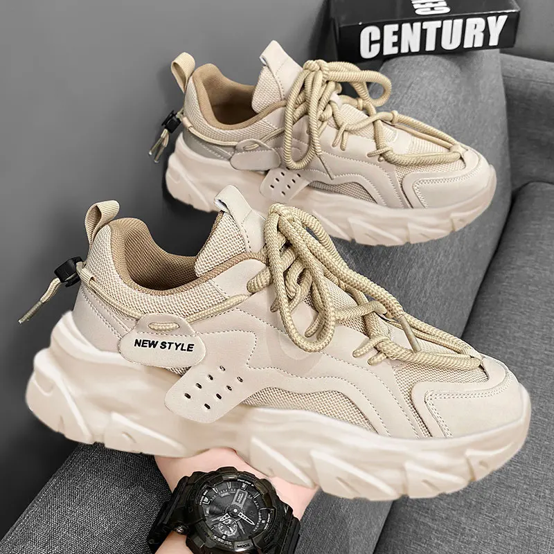 Outdoor Running Four Seasons New Tennis Men Soft Soles Comfort Male Men's Shoe Breathable Thick Soled Casual Sneakers