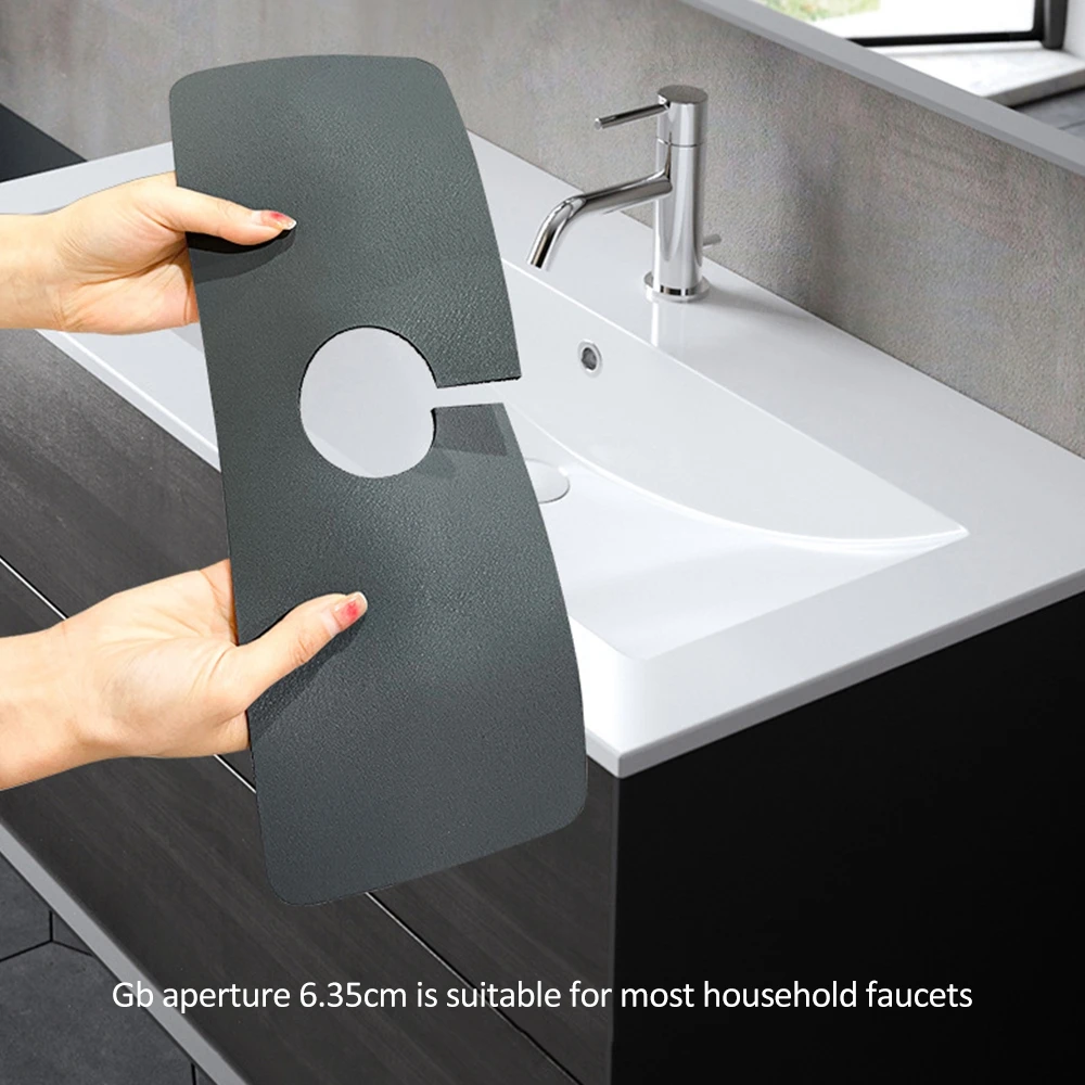 Kitchen Faucet Absorbent Mat Sink Suction Pad Diatomite Faucet Splash Catcher Countertop Protector for Kitchen Bathroom