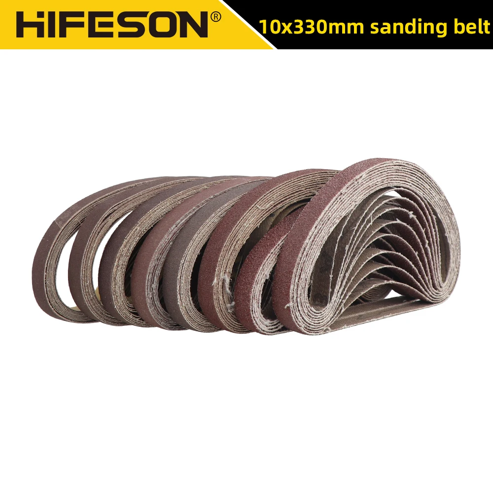 10x330mm Sanding Belt Polishing Sandpapers 10pcs/30pcs 60 80 120 180 240 320 400 600 Grits For Belt Sander