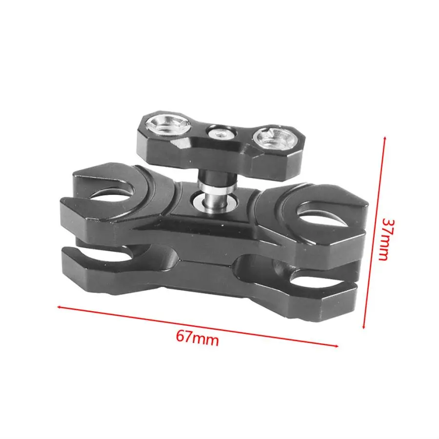 Dual 20mm Kugelkopf Clip Magic Arm Clamp 1/4 3/8 Arri Pin Adapter 360 Rotation Cage Rig Extend Mount Monitor Stand Licht Halter – Detail 4