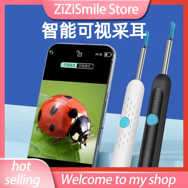 Smart Visual Ear Pick Hd Endoscope Led Light Ear Wax Removal Tool Wireless Portable Rechargeable For Adult Smartphone Daily Use