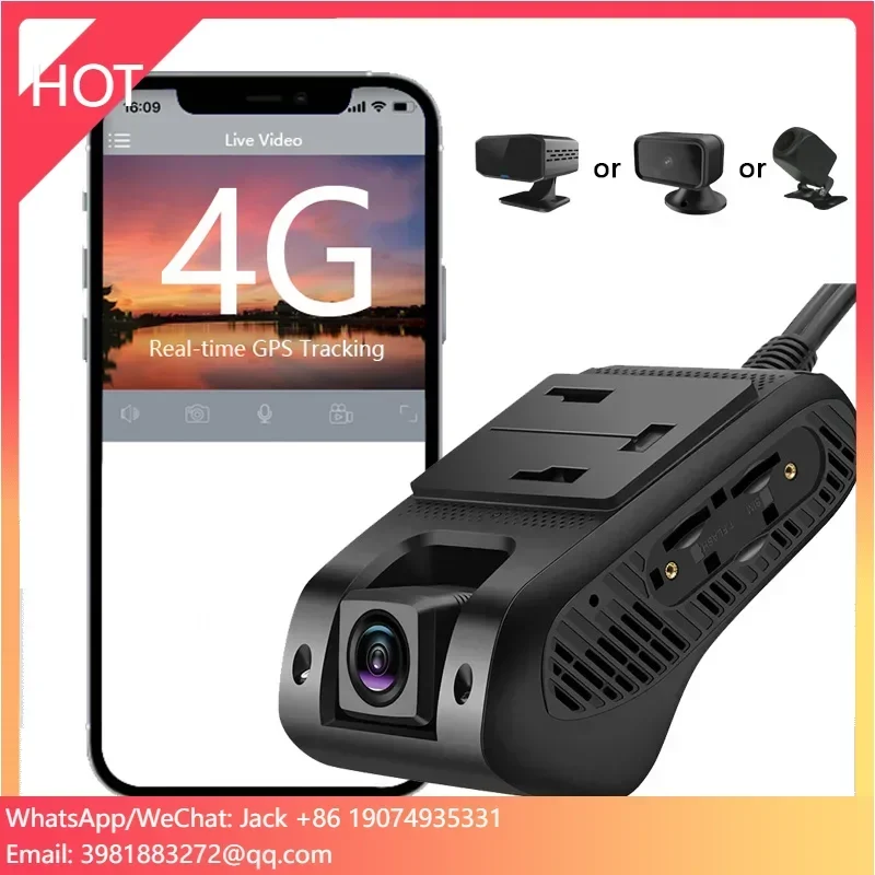 Jimi JC261P 4G Car Camera With ADAS Live Stream HD Dual Cameras GPS Tracking Wifi Hotspot Multiple Alarms DVR Dash Cam Free APP