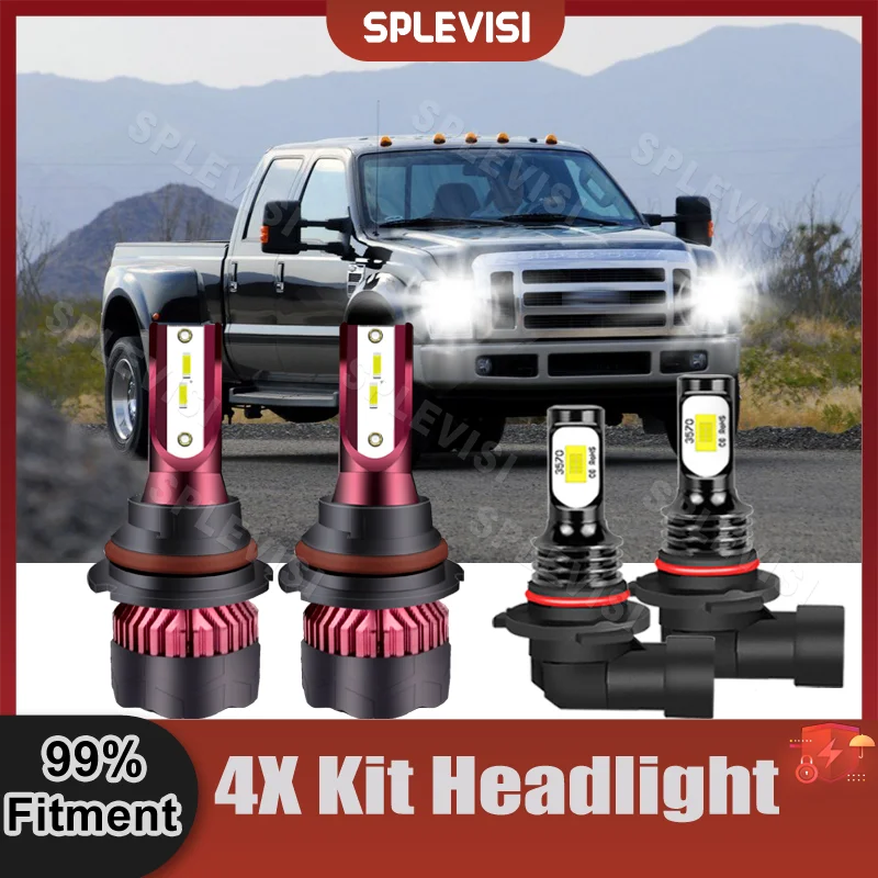 

Replace Combination Headlight High Low Beam Foglamp For Ford F250 F350 F450 F550 Super Duty 2001 2002 2003 2004 Car LED Light