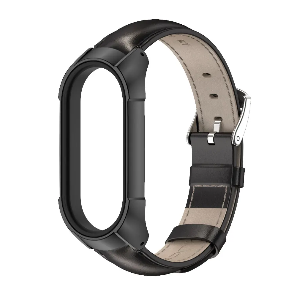 حزام الفرقة ل Mi الفرقة 7 الأساور الجلدية سوار ل شاومي Mi الفرقة 7 حزام Correa ساعة ذكية استبدال الملحقات