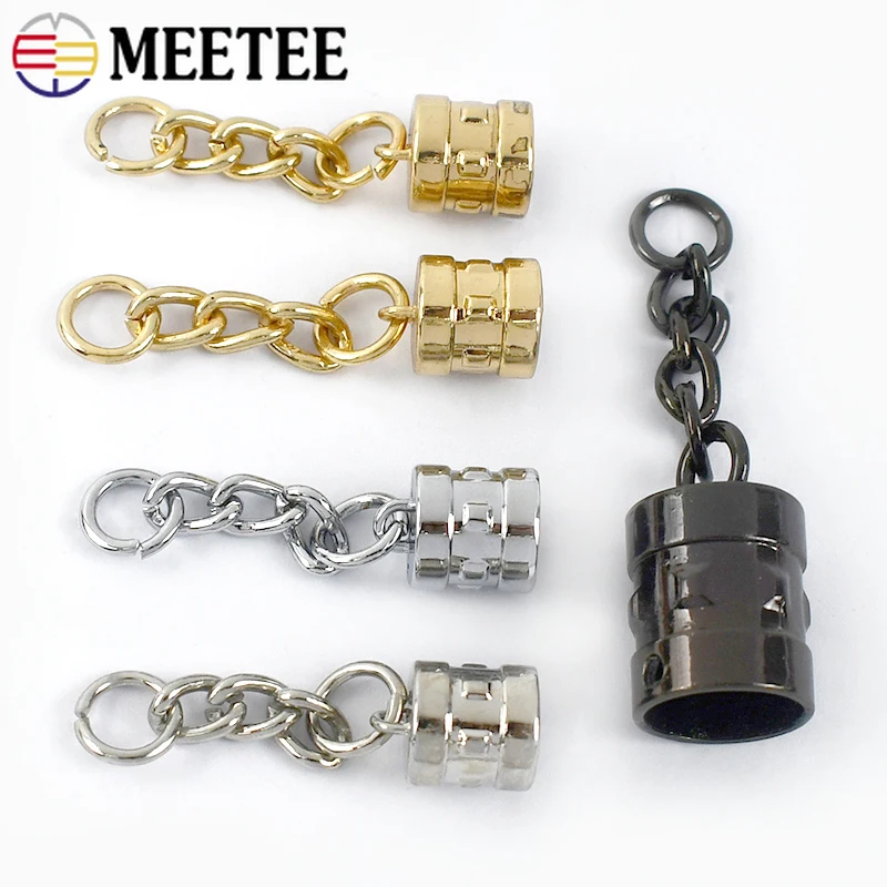 10pcs 9/14mm Metal Jewelry Chain Tassels Screws Sopper Buckle Pendants Bell Hook Clasp DIY Bag Cord Cap Clasps Connector Buckles