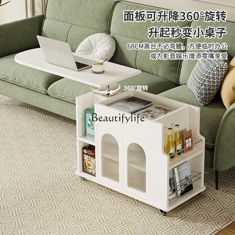 Cream wind removable side table household small coffee table living room sofa side cabinet