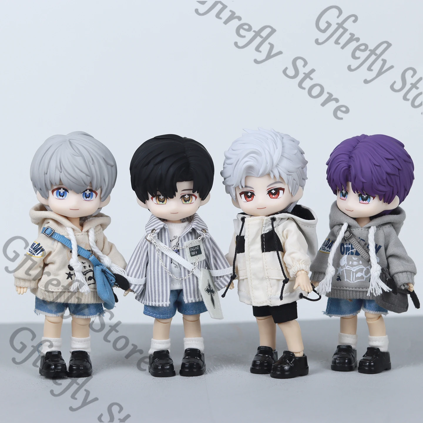 

Anime Love and Deepspace Full Set Xavier Garage Kits Action Figure Rafayel Puppet Movability Sylus Change Clothes Dress Up Gift