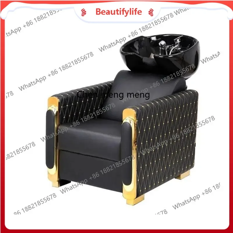 Shampoo bed salon barber shop hair salon special semi-reclining modern simple flush bed H