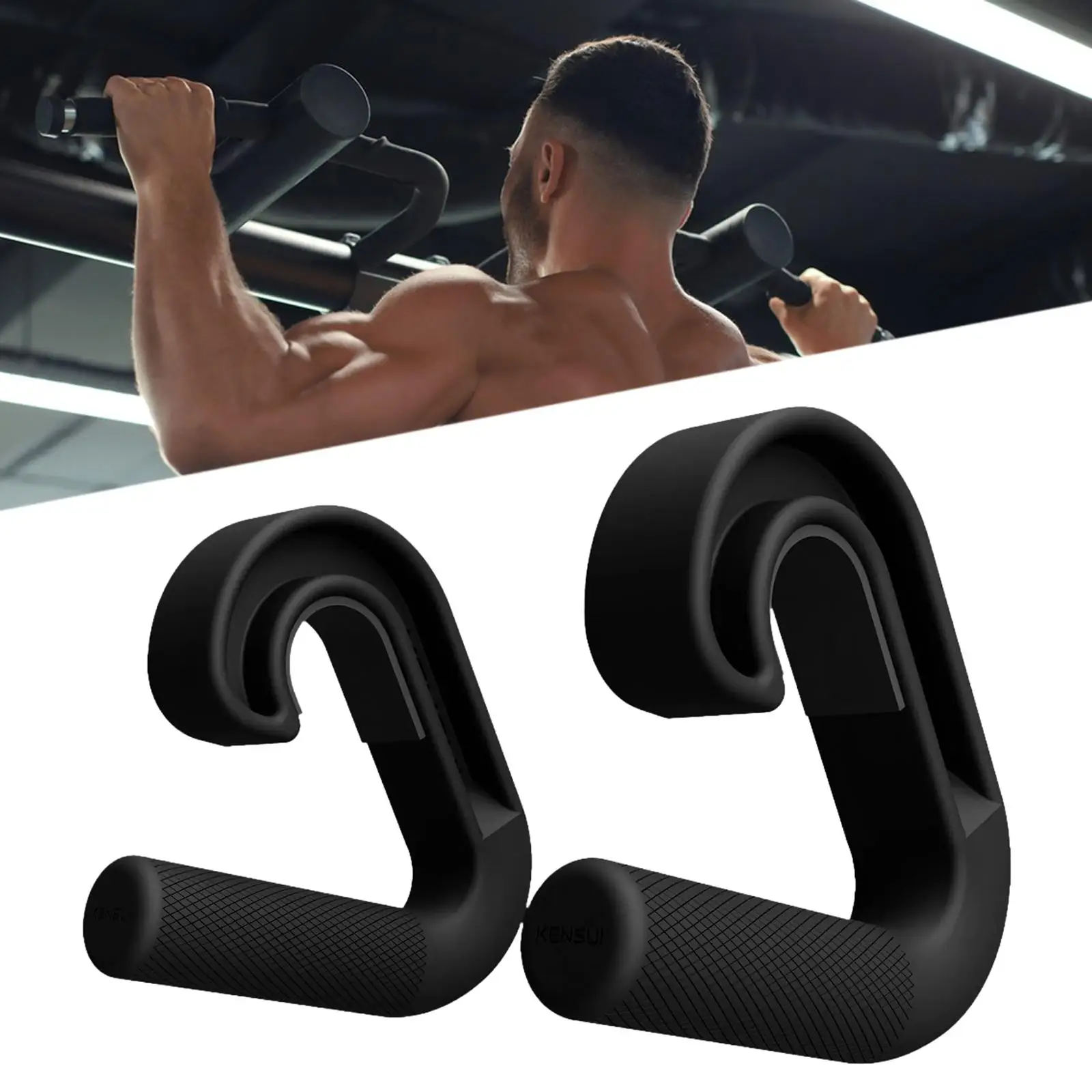 

2x Resistance Band Handles Non Slip Training Grips Pull up Handles Grips for Workout Gym Strength Training