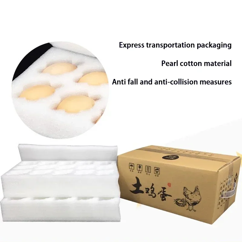 Pearl Cotton Egg Tray Stick Bottom with Lid Egg Transport Packaging Earthquake Resistance Anti Fall Measures Foam Egg Gift Box