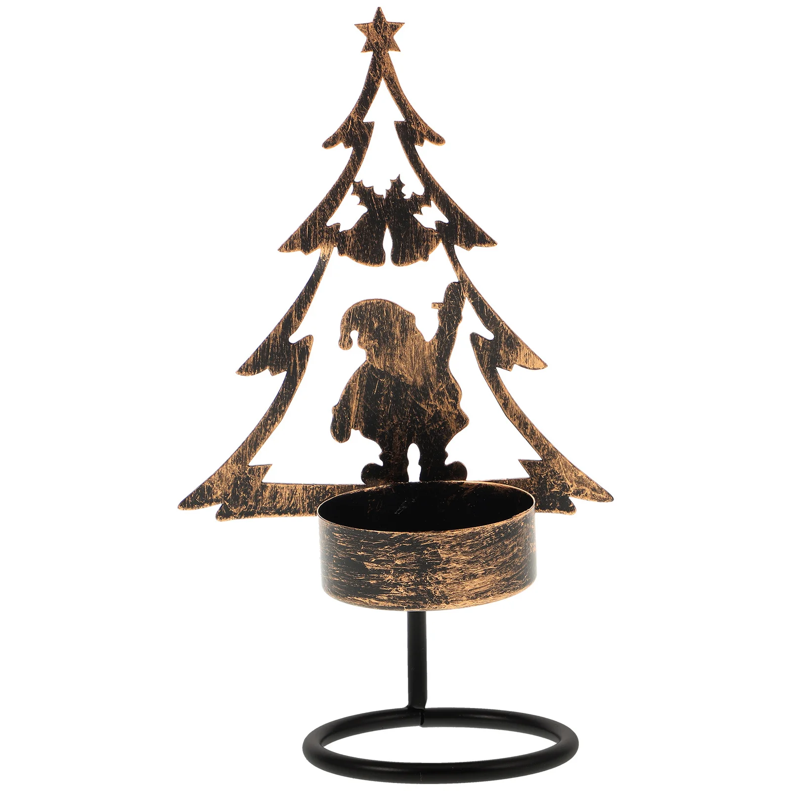 

Christmas Iron Art Holder Decorative Xmas Candlestick Tabletop Decoration Christmas Gift Home Desktop Adornment