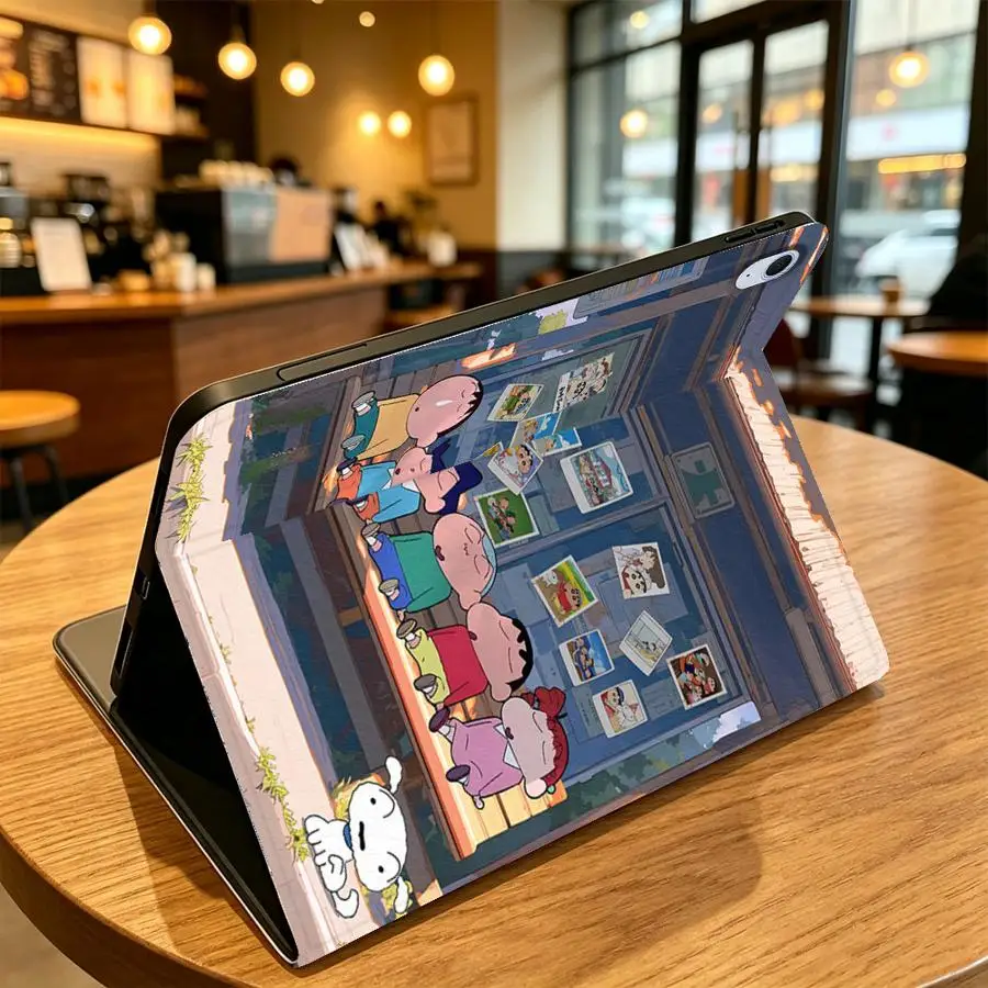Pie C-Crayon Shinchan Case for Samsung Galaxy Tab A9Plus S10 Plus A7 Lite S10FE S11 A8 S9 FE A11 S7 S8+ S9+ S10 Lite with Pencil