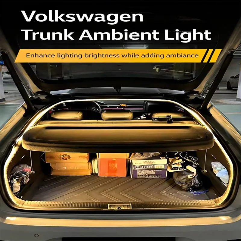 

LED Rear Trunk Light Bar For Volkswagen CC White & Warm White Car Trunk Modified Atmosphere Lamp Interior Decorative Lighting