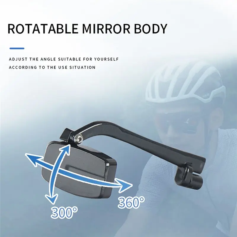 new arrival  360 Degree Adjustable Road Bicycle Eyeglass Rear View Mirror Universal Pro Bicycle Ultra Light Helmet Rearview