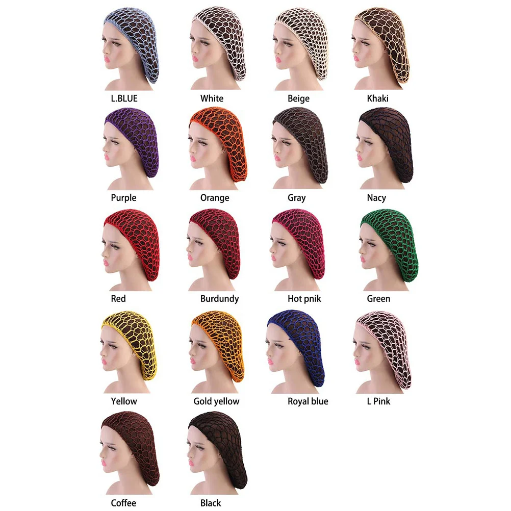 

2Pcs Hat Long Sleeping Cap Hair Accessories Comfortable Fit Durable Use Red Yellow Long Sleeping Hat