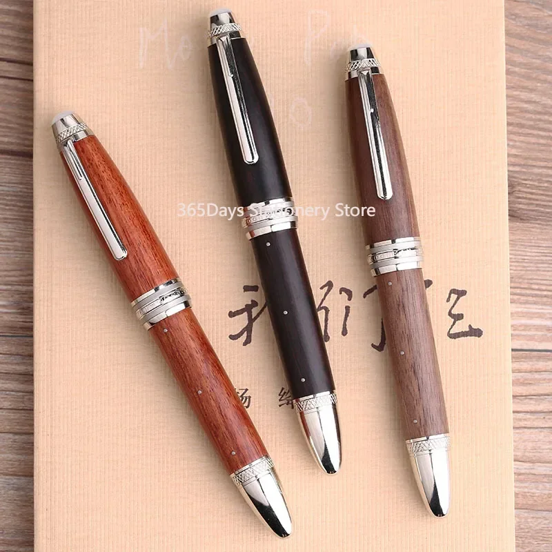 

Handmade Majohn M1000 Wood Fountain Pen BOCK/18K Nib Rivet Pearl Top Office School Supplies Stationery Writing Business Gfit Box