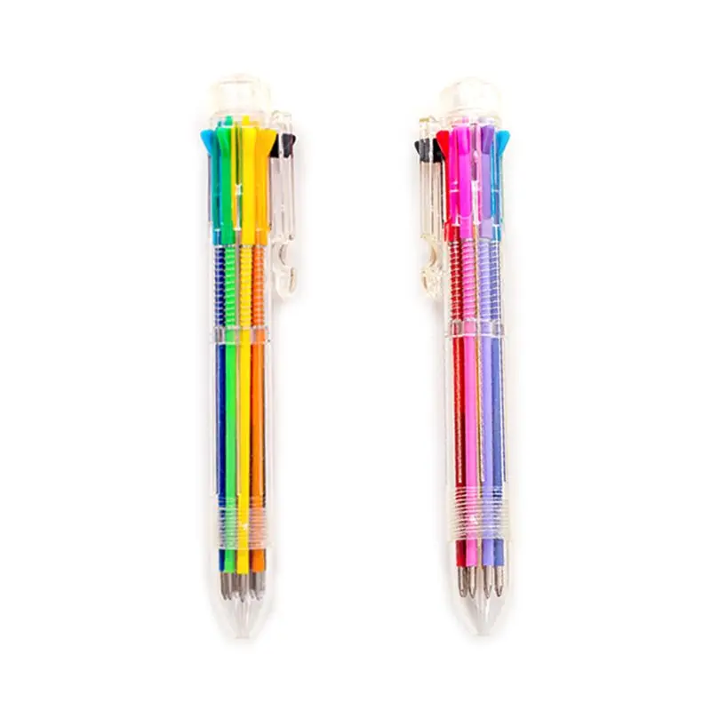 for Creative Multicolor Ballpoint Pen Lovely Stationery Press 8 Color Oil Pen Fo Drop Shipping