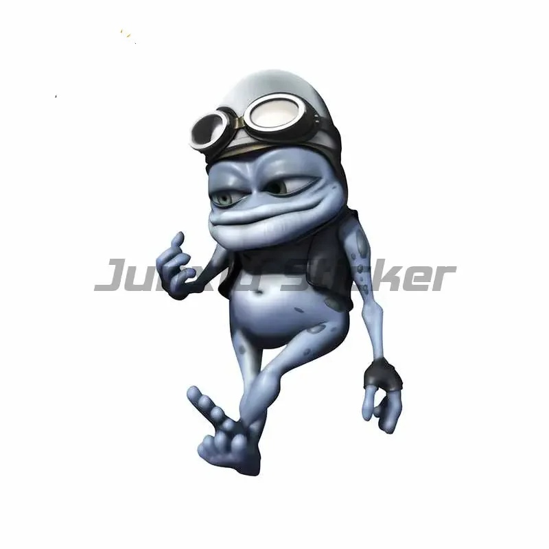 Anime Funny Crazy Frog Car Sticker Wall Helmet Sticker Laptop Stickers Decal Camper Van Bicycle Decals Bumper Sticker