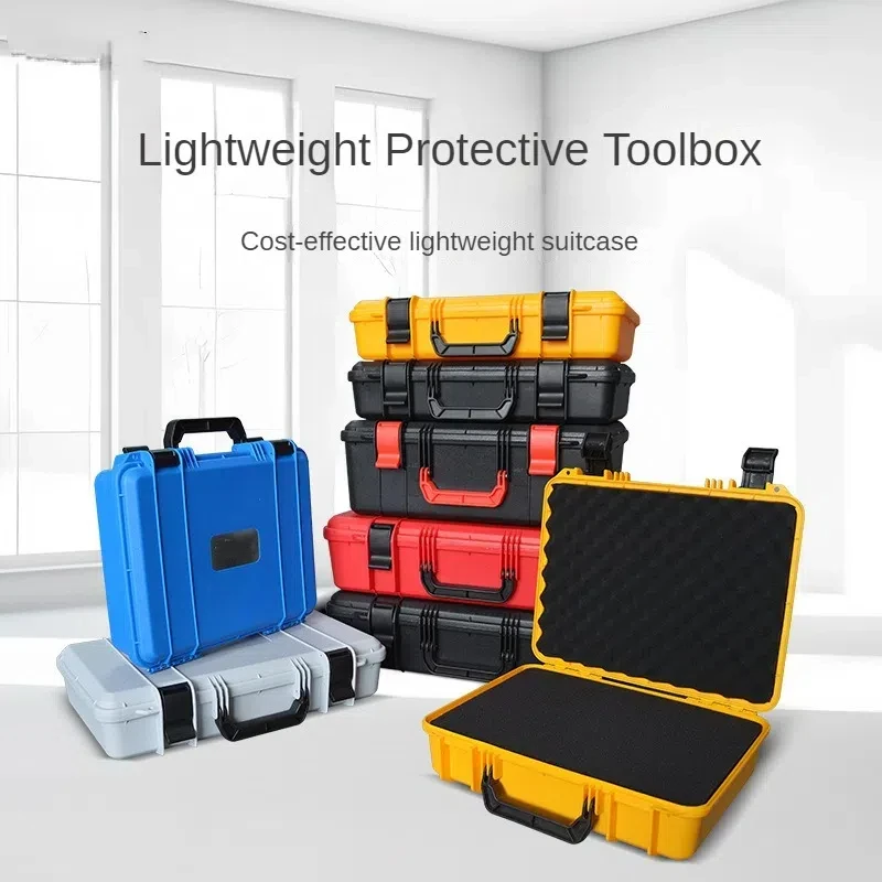 

35x27cm Portable Toolbox PP Thickened Plastic Hard Case Equipment Hardware Toolbox Large-Capacity Instrument Storage Suitcase