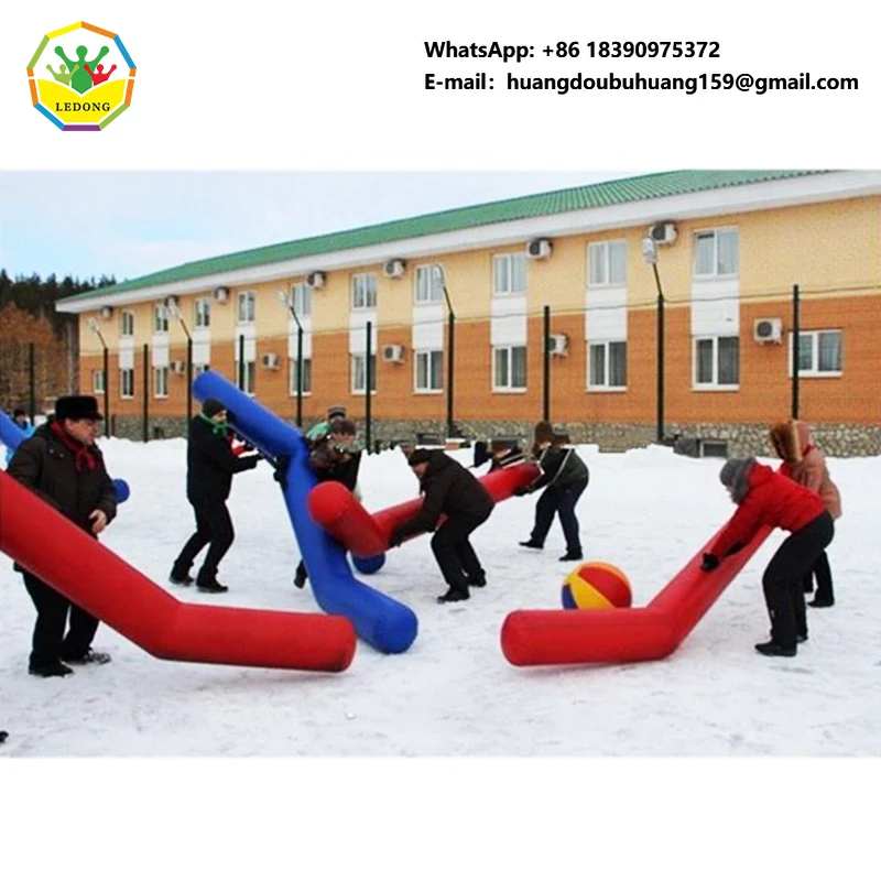 Inflatable Hockey Stick Games for Team / Teambuilding Game  Inflatable Ice Hockey Stick for Kids and Adults