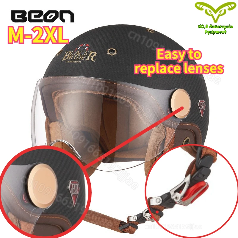 Casco de Motocross de Fibra de Carbono y Fibra de Vidrio, Integral, Estilo Vintage Retro, Homologado por DOT y ECE, Cascos Profesionales
