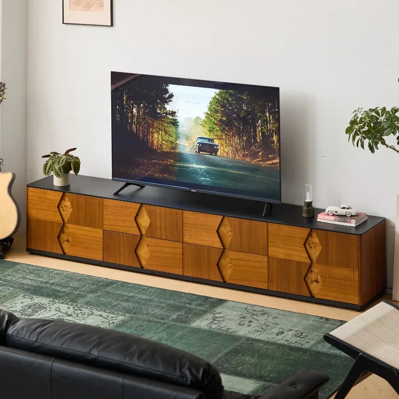 

wood furniture fashionable and simple modern light luxury medium and ancient style coffee table TV cabinet combination storage