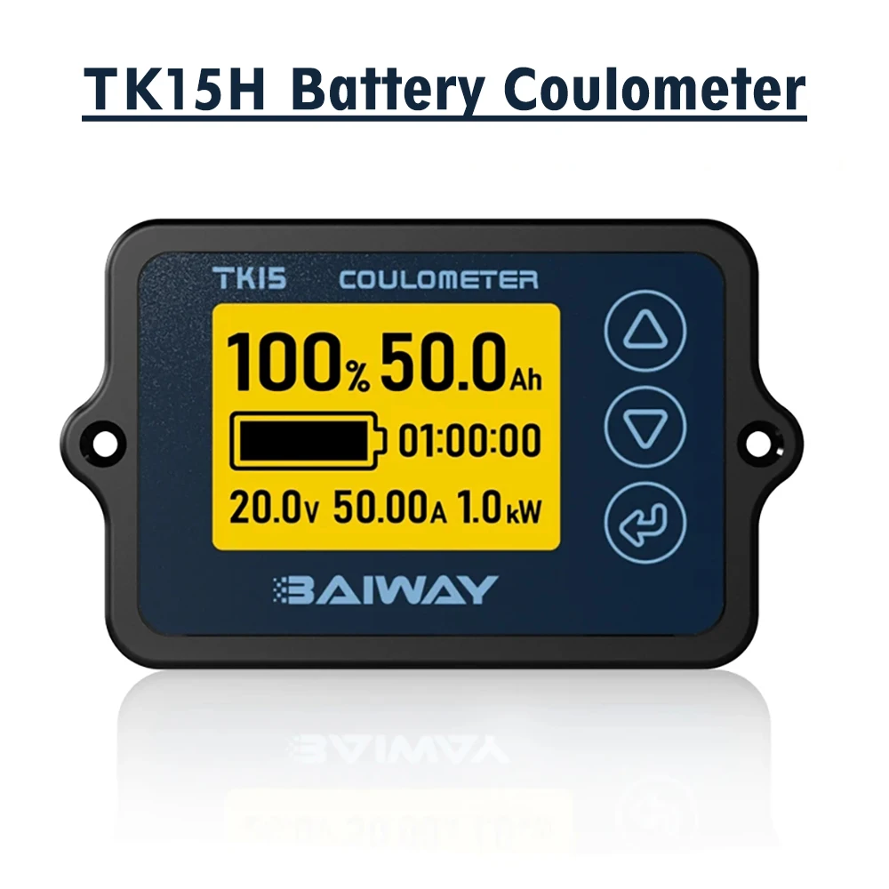 TK15H Battery Coulometer 8-120V 50A/100A/350A High Precision Battery Capacity Tester Voltage Current Power SOC Battery Monitor