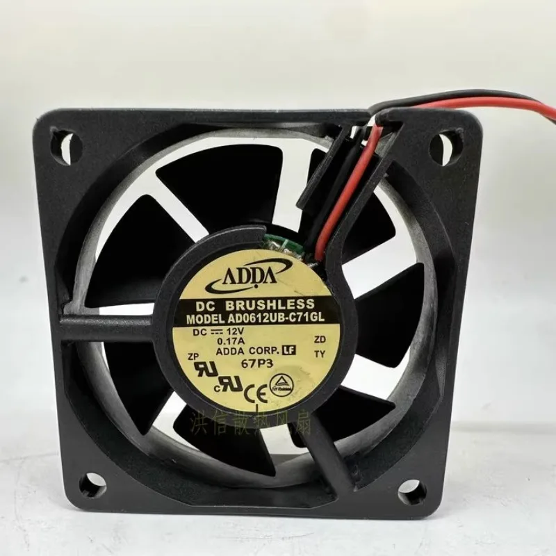 New CPU Fan for ADDA 6020 AD0612UB-C71GL DC12V 0.17A Axial Flow  Cooling Fan 60*60*20MM