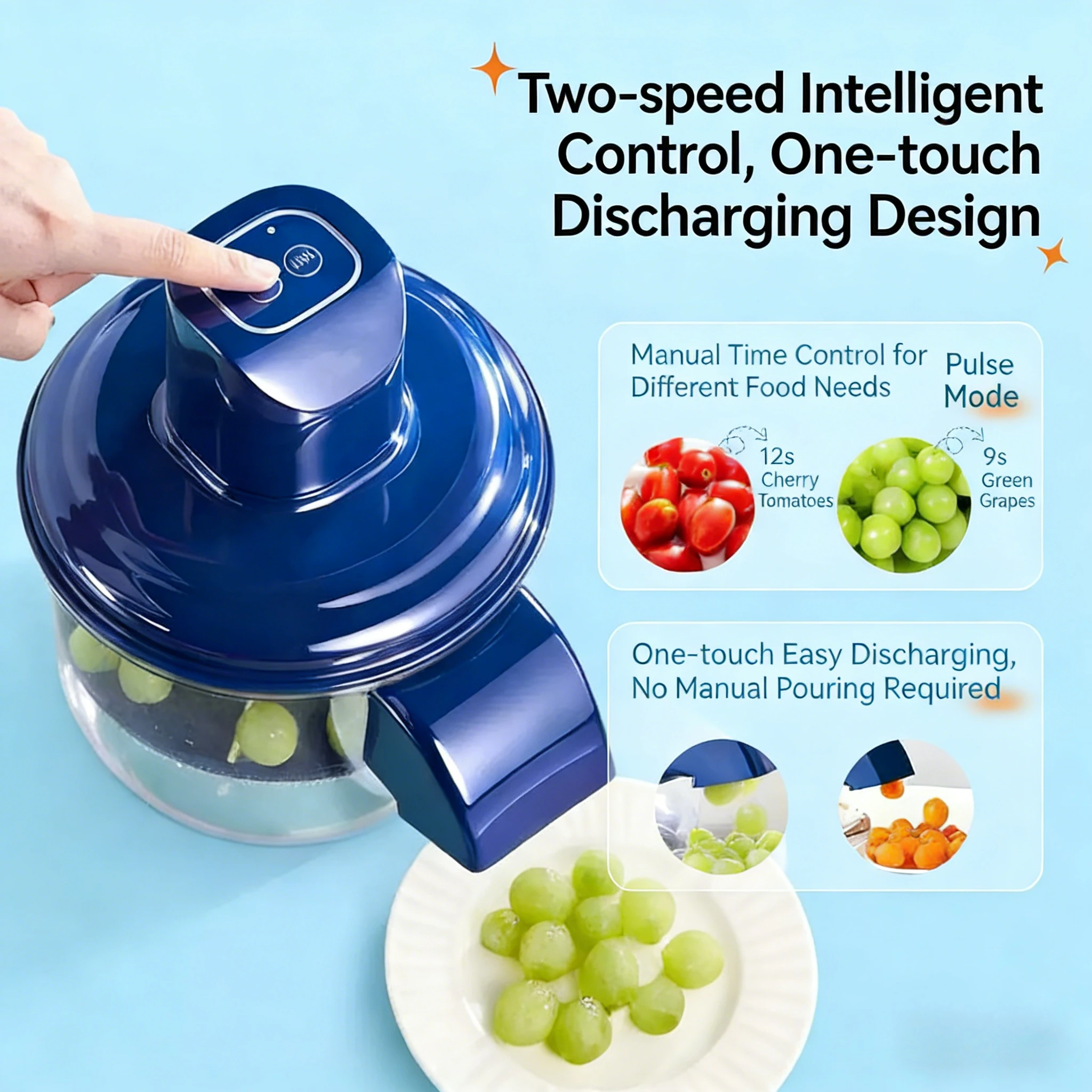 

Automatic Grape & Fruit Peeler - Electric Hands-Free Machine for Garlic, Berries Skin Removal, Easy Peeling