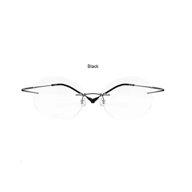 Titanium Women\'s Ultra-Light Alloy Rimless Reading Glasses Presbyopic +1.00 to +4.00 Strength