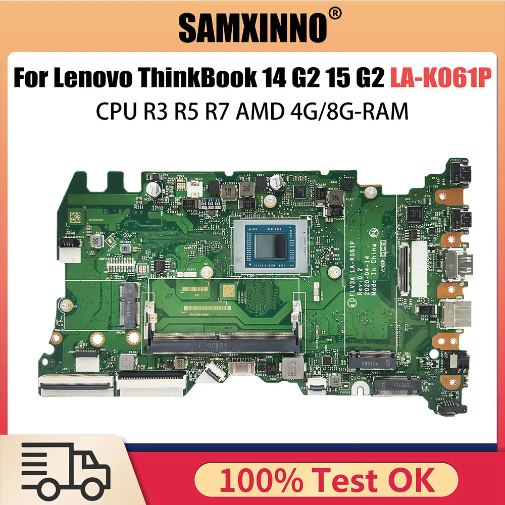 

LA-K061P Mainboard For Lenovo ThinkBook 14 G2 14 G3 15 G2 Laptop Motherboard CPU R3 AMD 4G 8G-RAM 5B21C22440 5B21C22443