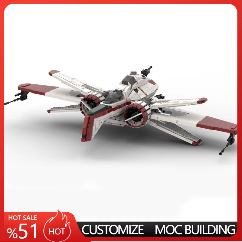 

2442 PCS Star Battle Sci - Fi Piloted Starfighter MOC Customize Modular Building Block Creative Design DIY Toy Birthday Gift