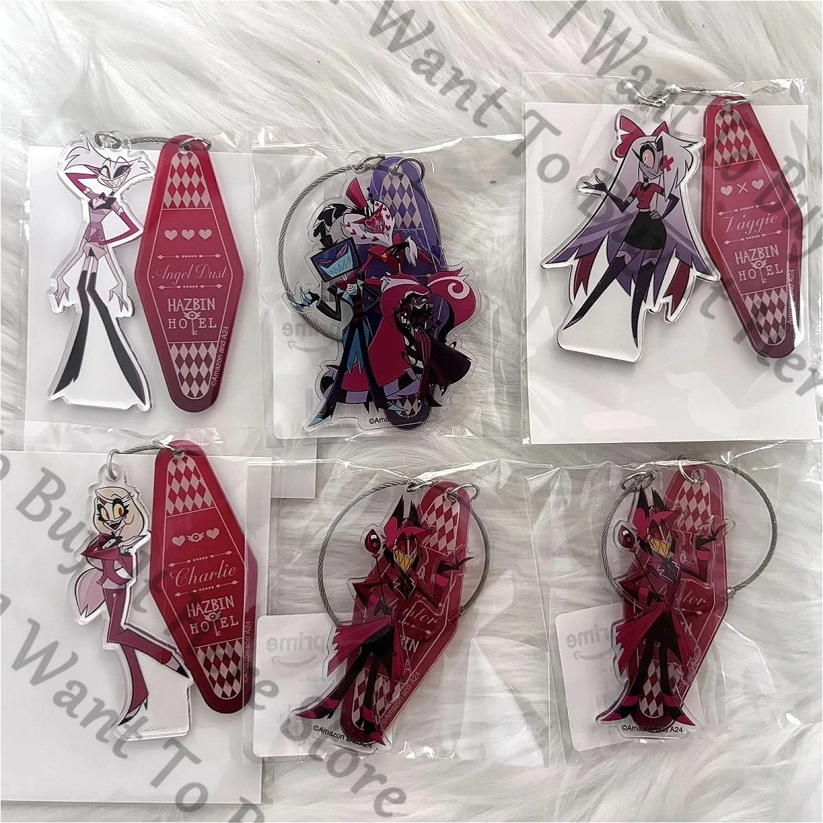 

Оригинальный аниме-брелок для ключей по мотивам Hazbin Hotel: Аластор, Вагги, Энджел Даст, Чарли, Морнингстар, Вельвет, Вокс, Вал. Подарок для косплея.