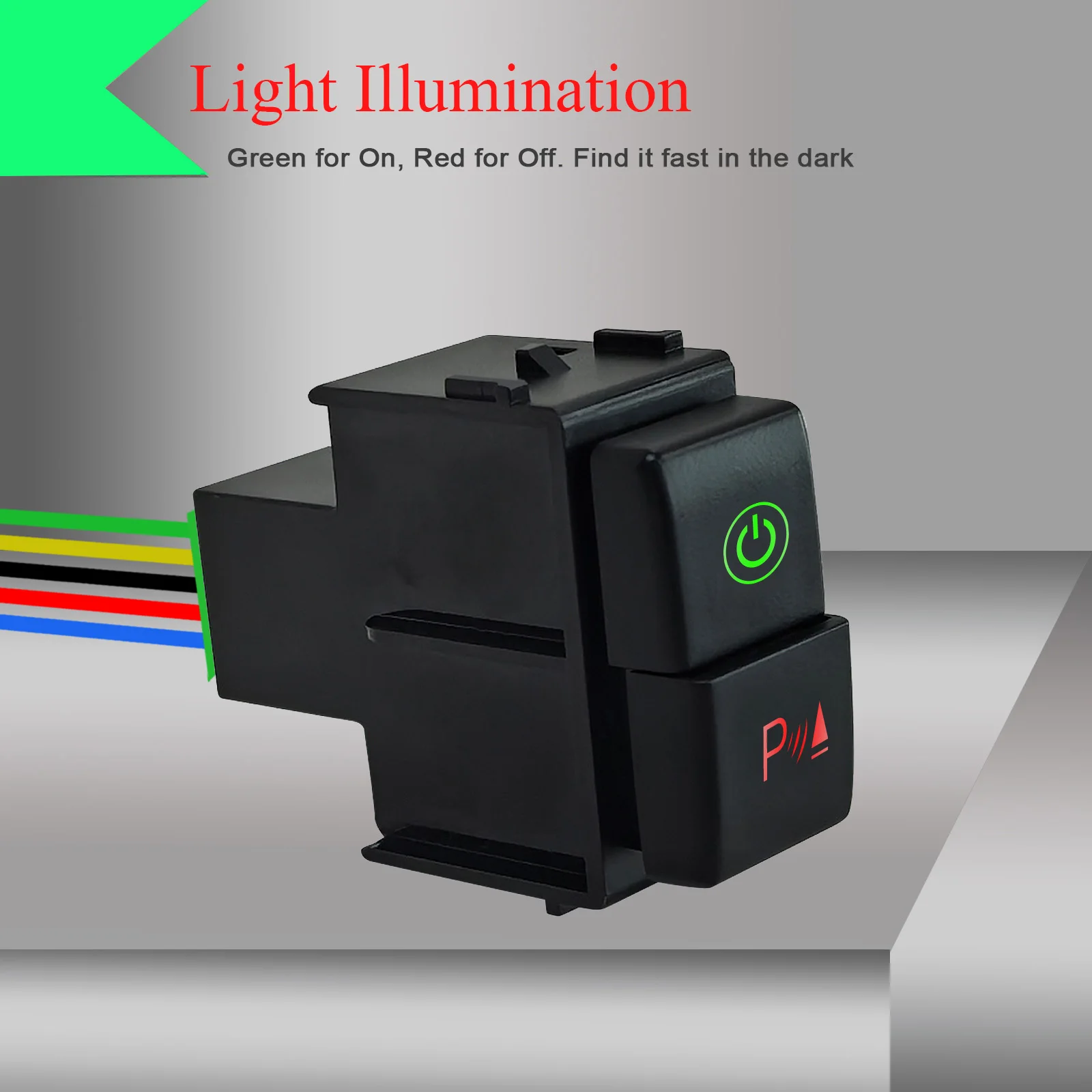 Dual Push Switch 12V Fog Lights | Aux Battery On-Off | Green Red LED for Nissan Patrol Y62 Navara D40 Pathfinder R51 X-Trail T31