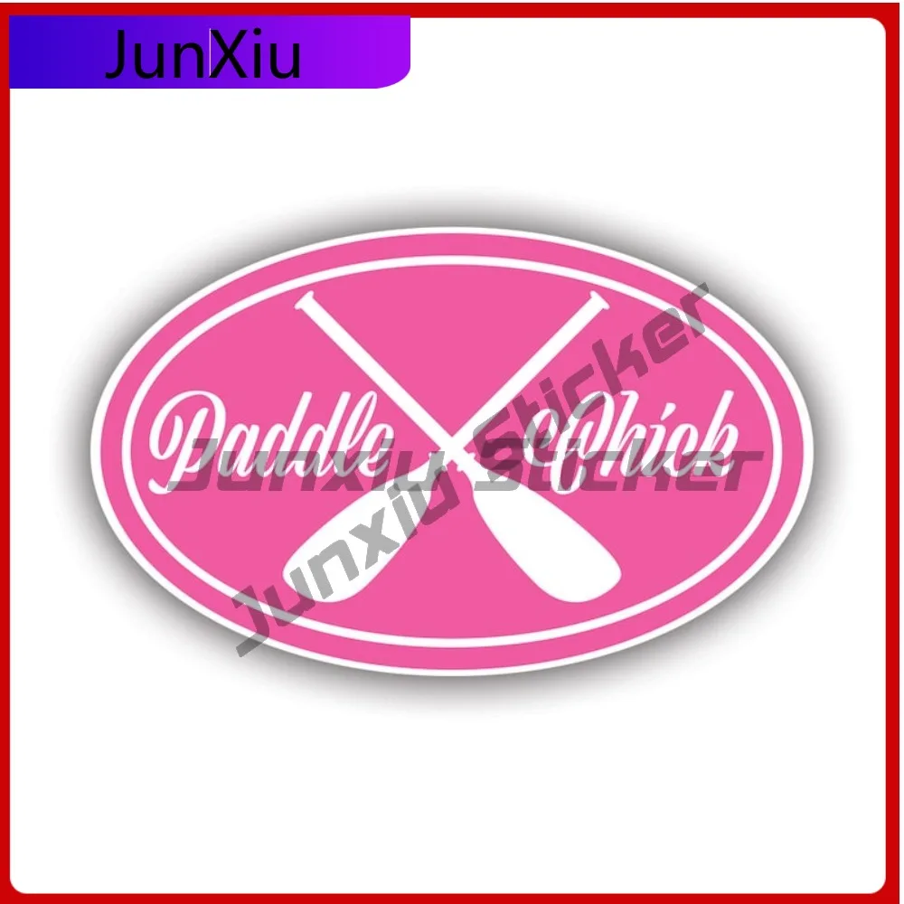 

Pink Oval Paddle Chick Stickerwaterproof Outdoor Anime Laptop Waterproof Vinyl Decal For Motorcycle Helmet Sticker Sticker