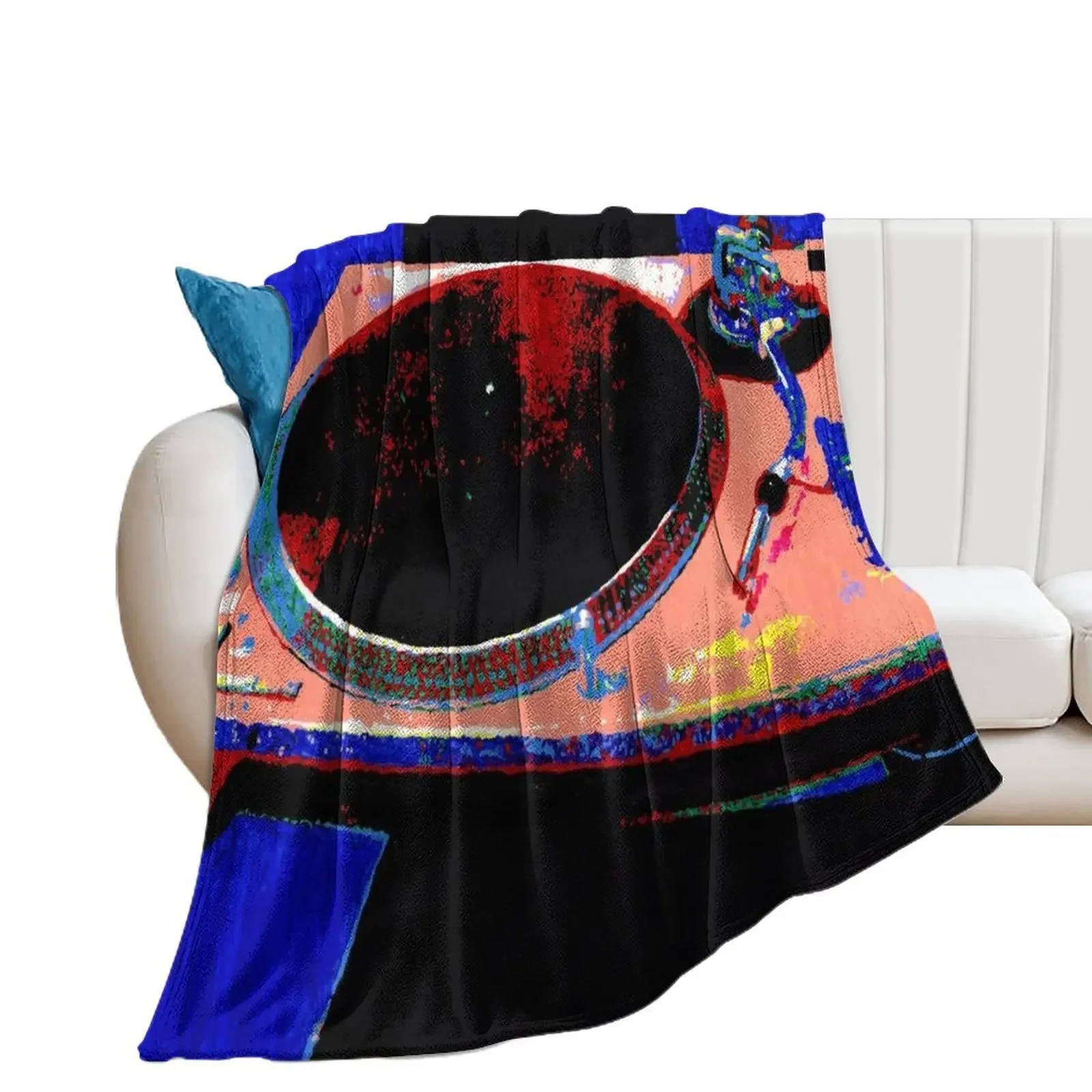 DJ Decks Technics SL1210 Turntable Throw Blanket Furry for babies Decoratives Moving Blankets