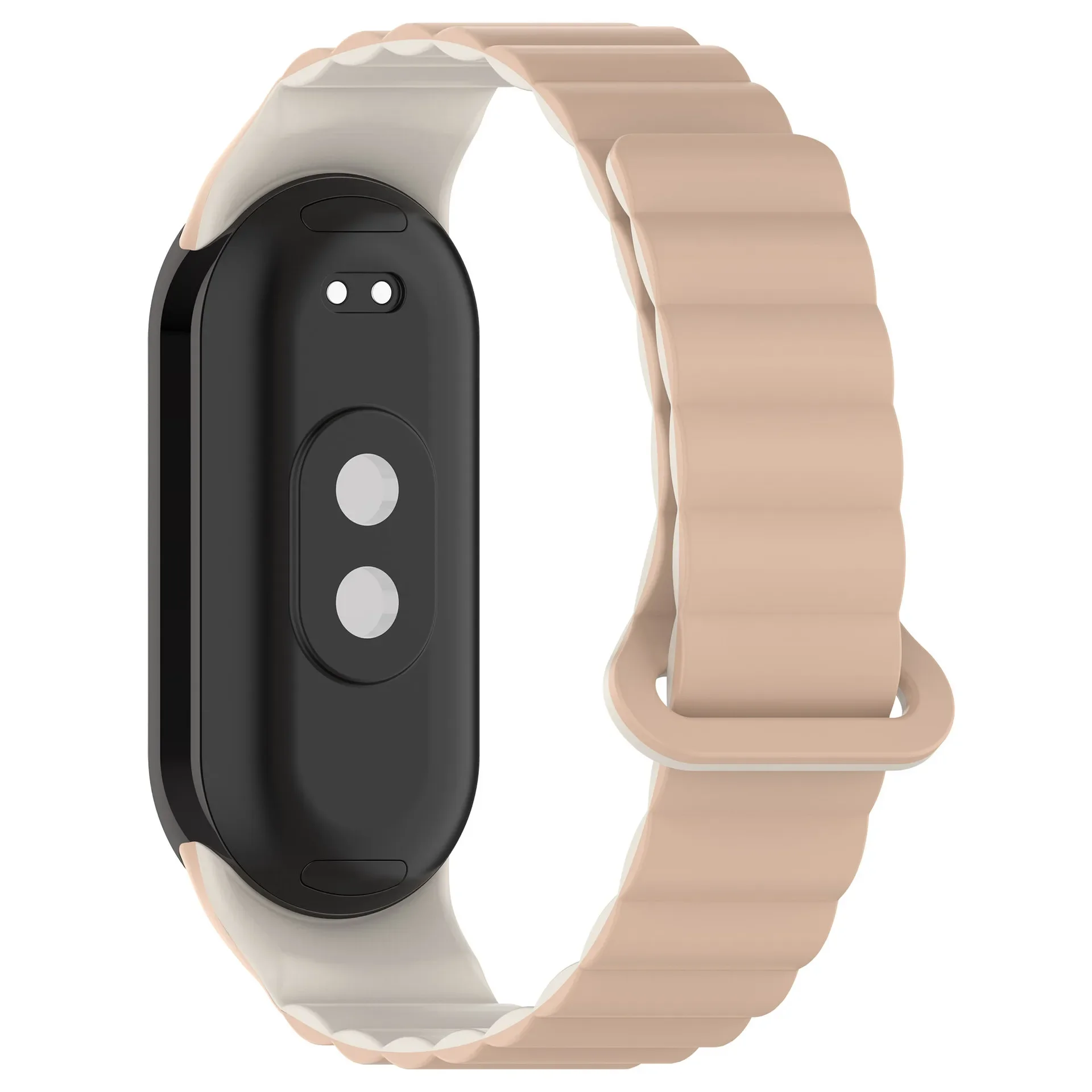 Correa magnética de silicona para Xiaomi Mi Band 8, pulsera deportiva con interfaz de Metal, NFC