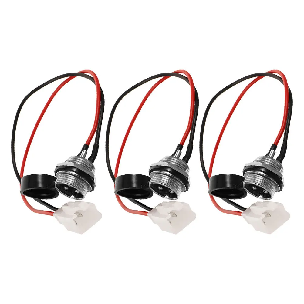 

3pcs Electric Three-Wheeler Accessories Charging Port Socket For Mini Bike Scooter Cable Durable Vehicle Supply Part