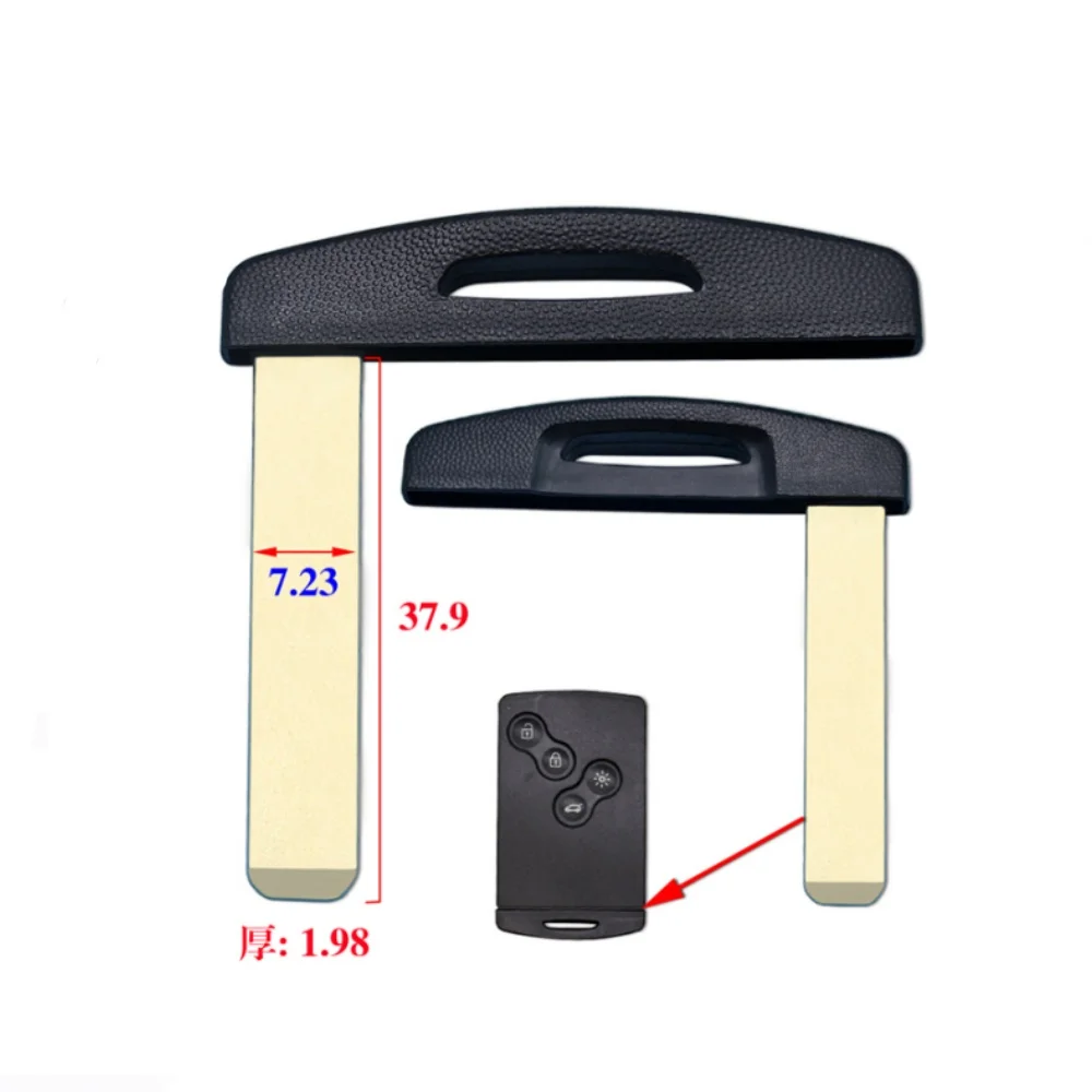 

Необрезанная пустая вставка для смарт-карт, дистанционный аварийный маленький ключ, аксессуары для Megane Laguna Koleos, сценическая замена