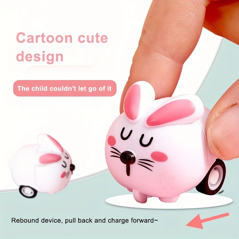 12Pcs Cute Cartoon Animal Pull-Back Inertia Car giocattolo per bambini attività per l'asilo regali per bambini