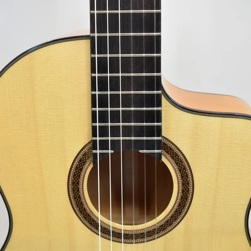 High Quality Geake K-300C Flamenco Spanish Classical Guitar 4/4 Size 39 Inch Spruce Top Rosewood Solid Bass OEM Guitarra