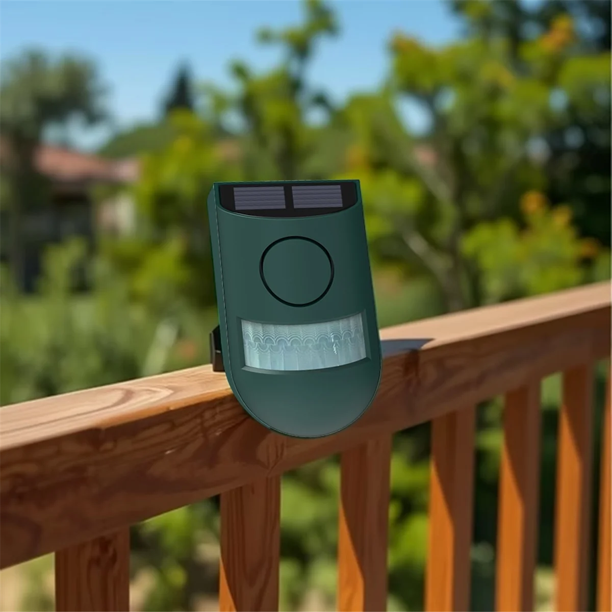ABNJ Solarny Alarm z Czujnikiem Ruchu 129dB Zewnętrzna Syrena Bezpieczeństwa na Gospodarstwo Rolnicze Solarny Alarm Dźwiękowy i Świetlny z Czujnikiem Ruchu 5V 80nAh