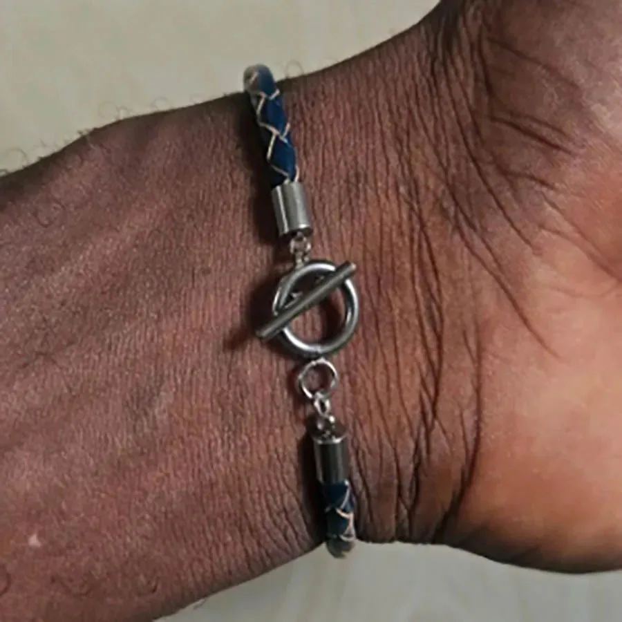 Noter masculino pulseira de couro aço inoxidável ot fivela pulseira pulsera de cuero envoltório braslet locomotiva hiphop rock braclet pulsera