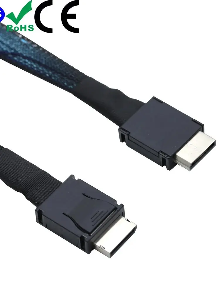 Kabel danych OcuLink PCIe PCI-Express SFF-8611 4i do OcuLink SFF-8611 4I SSD, aktywny, 0,5 m/1,0 m — zdjęcie produktu 6