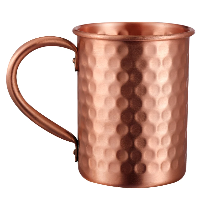 100% Copper Moscow Mule Mug Durable Coppery Beer Mugs Coffee Mug Milk Cup Pure Copper Bar Cup Drinkware