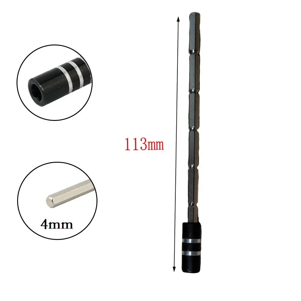 1pc Magnetic Bit Holder Extension Drill Driver Sleeve Adapter Magnetic Metal Shaft Extension Bar Rod Hex Socket Adapter